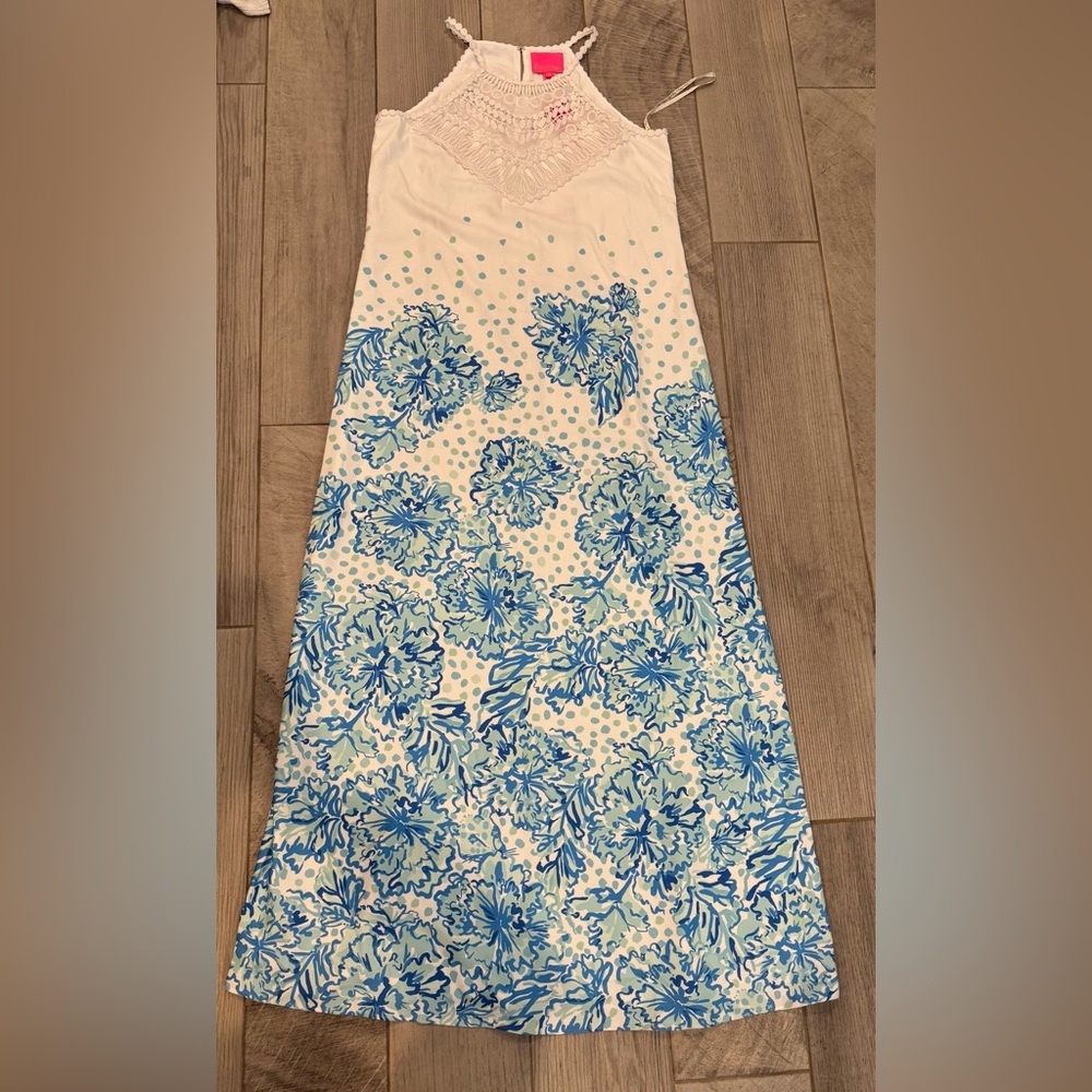NWT Lilly Pulitzer Pearl Soft Maxi Dress Karma Camellia 10